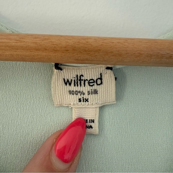 Aritzia Wilfred mint green silk sleeveless dress - size 6 (Small) - Picture 8 of 8
